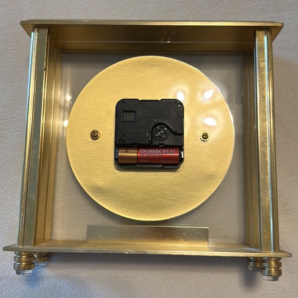 BULOVA Grand Prix B-1700 Gold-tone Brass Mantle Clock - Picture 4 of 6